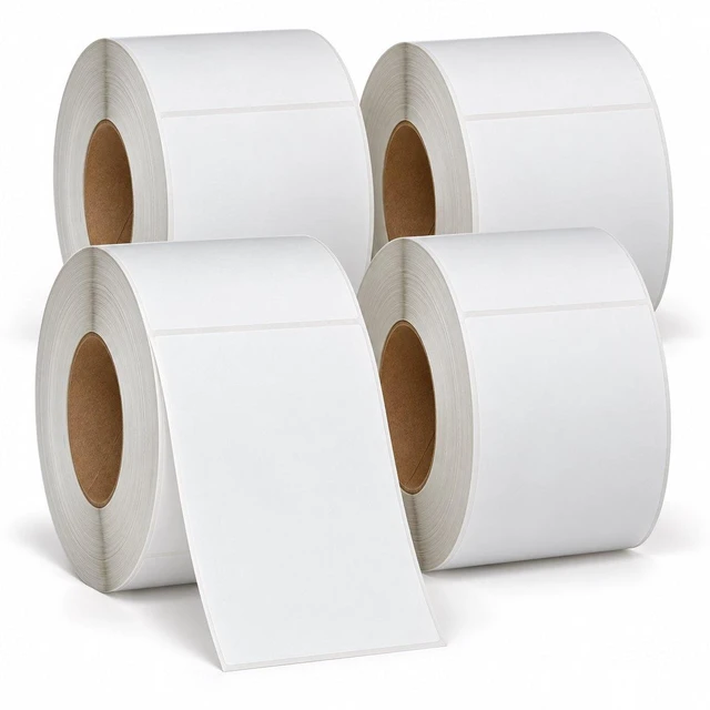 Main image of Direct Thermal Labels 4x6 Shipping 3 Inch Core 1000 per Roll 4 Rolls 4,000 Labels