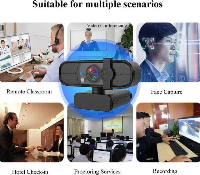 Alt view image 5 of 7 - Bailink High Performance Webcam 1080P with Microphone & Privacy Cover for PC/Laptop, USB Computer Camera Plug & Play with Auto Light Correction for Video Calls, Live Streaming Gaming & Online Meetings