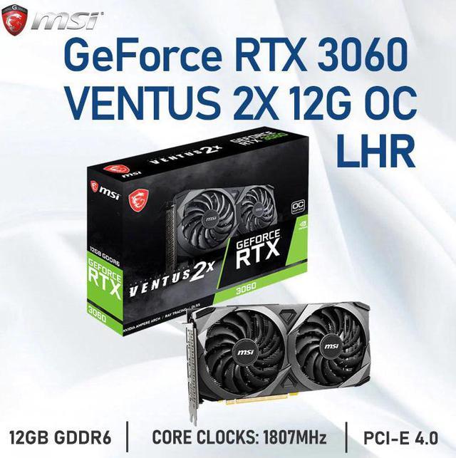 MSI Raphic Cards GeForce RTX 3060 VENTUS 2X 12G OC LHR 12GB GDDR6