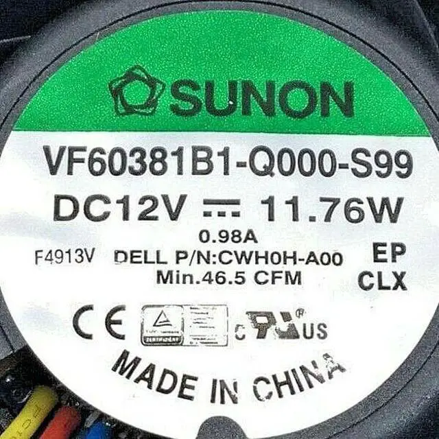 Alt view image 4 of 7 - Lot Of 12 Dell 0H0h89 0Cw51c Cwh0h-A00 94W8g-A00 Poweredge R730 Fan Assembly