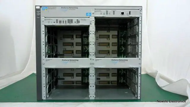 Alt view image 2 of 5 - Hp J9091-69001 Procurve Switch 8212Zl Chassis Assembly (9U) J9091-61101 J9091a