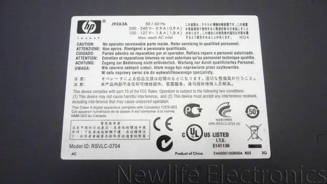 Alt view image 7 of 7 - Hp J9263-69001 Procurve 6600-24G 24-Port Switch J9263a