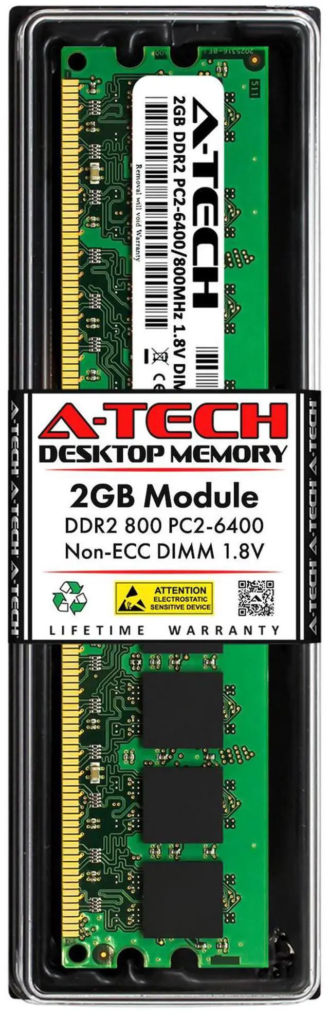 Main image of 2GB DDR2 PC2-6400 DIMM (Replacement for G.Skill F2-6400CL5Q-8GBPQ) Memory RAM