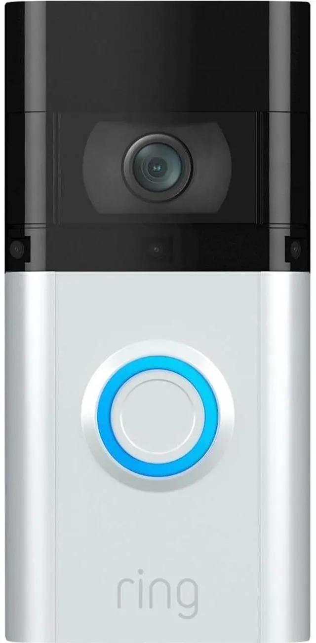 Main image of Ring - Battery Doorbell Plus Smart Wifi Video Doorbell, Satin Nickel