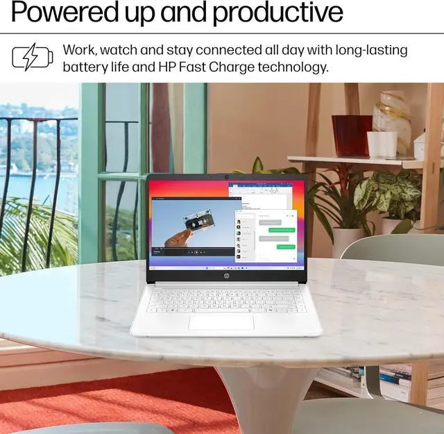 Alt view image 4 of 7 - HP 14" Ultra-Light Laptop for Student & Home (1-Year Office 365, Intel Celeron N4500, 4GB RAM, 64GB eMMC) 12-Hr Long Battery Life, Webcam, Wi-Fi 6, Fast Charge, Win 11 Home in S