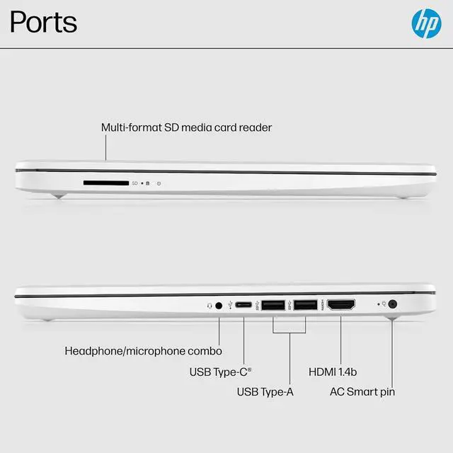Alt view image 6 of 7 - HP 14" Ultra-Light Laptop for Student & Home (1-Year Office 365, Intel Celeron N4500, 4GB RAM, 64GB eMMC) 12-Hr Long Battery Life, Webcam, Wi-Fi 6, Fast Charge, Win 11 Home in S