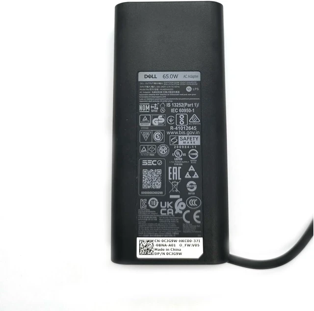 Alt view image 4 of 7 - For Dell Laptop Charger 65W USB-C,AC Adapter with Power Cord Cable,LA65NM190, HA65NM190, DA65NM190, HKA65NM200, Black