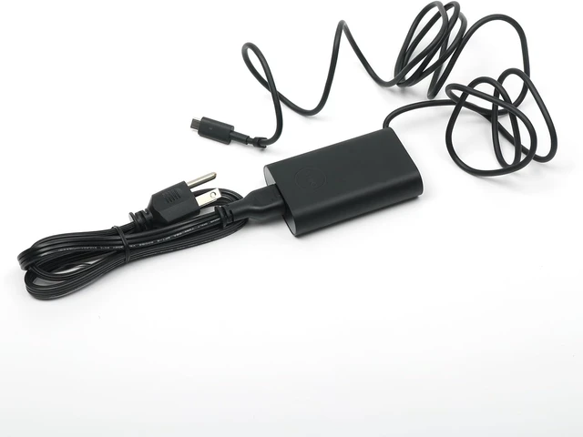 Alt view image 3 of 7 - For Dell Laptop Charger 45W USB Type C USB C AC Adapter,XPS 13 9300 9310 2 in 1 9315 2 in 1 AC Charger, Black, DA45NM170