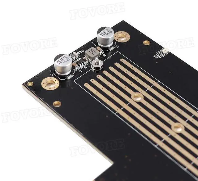 Alt view image 2 of 6 - M2 pcie adapter adapter PCI e M.2 NVME M Key 2280 SSD controller M.2 ssd pcie converter PCI express to M2 adapter with heatsink