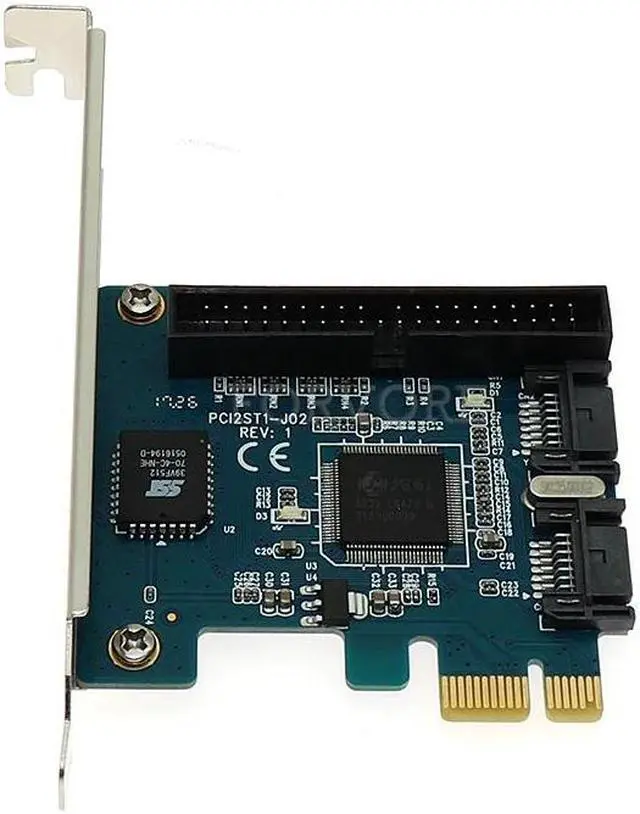 Alt view image 3 of 6 - IDE & 2 ports SATA 7pin to PCI express Controller Card Chipset Jmicron JMB363