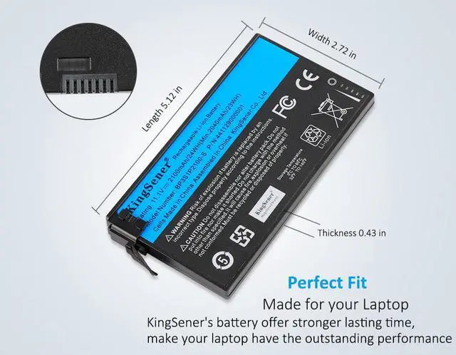 Alt view image 13 of 14 - Bp3s1p2100-S Battery For Getac V110 Rugged Notebook Tablet Bp3s1p2100-S Bp3s1p2100 441129000001 11.1V 2100Mah 24Wh