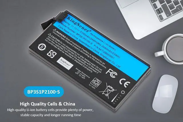Alt view image 10 of 14 - Bp3s1p2100-S Battery For Getac V110 Rugged Notebook Tablet Bp3s1p2100-S Bp3s1p2100 441129000001 11.1V 2100Mah 24Wh