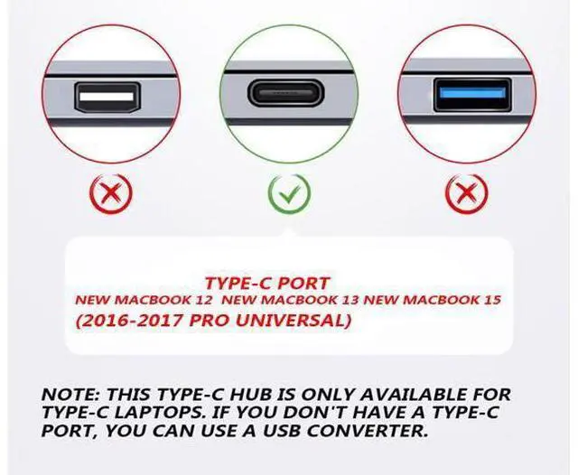 Alt view image 5 of 7 - USB C HUB, USB Type C Adapter 7 in 1 Aluminum Multi Port 100W Power Delivery Thunderbolt 3 Dongle with USB 3.0 Port,4K USB C to HDMI, SD/TF Card Reader, for MacBook Pro 13" 15" 2017/2016-Silver
