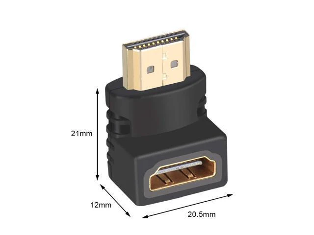 Alt view image 2 of 7 - 4Pack 270 Degree and 90 Degree HDMI Adapter (Right Angle HDMI) with 4K and HDR Support