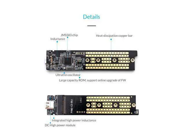 Alt view image 4 of 7 - Transparent M.2 NVME SSD Enclosure M.2 to USB 3.1 Type-C Gen 2 NVME M.2 Case for NVME SSD for Intel 660p/Samsung 970 EVO/Samsung970 Pro 2230/2242/2260/2280 PCIe NVMe M-Key SSD up to 2TB-Silver