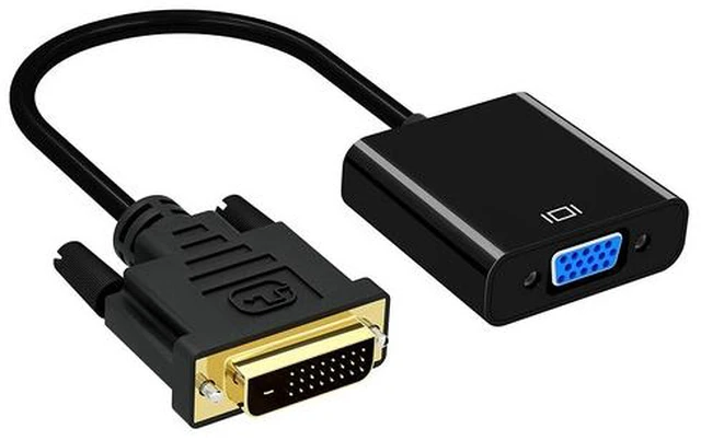 Alt view image 3 of 7 - DVI to VGA Adapter, DVI 24+1 DVI-D Dual Link to VGA Male to Female 1080P Video Cable Converter for Gaming, DVD, Laptop, HDTV Projector & Other DVI Enabled Devices