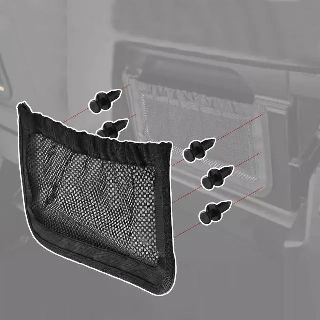 Alt view image 3 of 7 - Acaigel 2Pcs Backrest Rear Storage Nets For Can-Am Defender Max Hd7 Hd8 Hd9