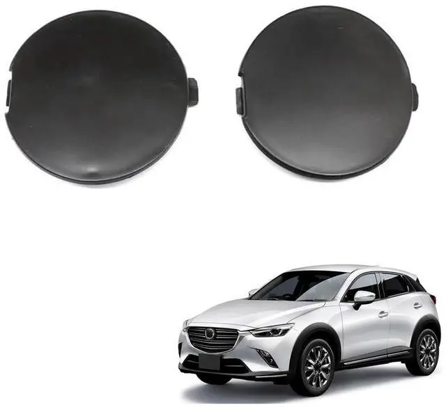 Alt view image 2 of 5 - Acaigel Pair Front Bumper Tow Hook Eye Hole Cover Trailer Cap For Mazda Cx3 Cx-3 14-23