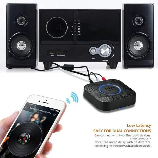 Alt view image 3 of 12 - Upgraded 1Mii B06 Plus Bluetooth Receiver, HiFi Wireless Audio Adapter, Bluetooth 5.0 Receiver with 3D Surround aptX Low Latency for Home Music Streaming Stereo System