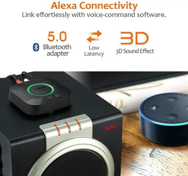 Alt view image 4 of 12 - Upgraded 1Mii B06 Plus Bluetooth Receiver, HiFi Wireless Audio Adapter, Bluetooth 5.0 Receiver with 3D Surround aptX Low Latency for Home Music Streaming Stereo System