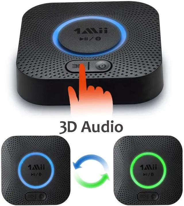 Alt view image 6 of 12 - Upgraded 1Mii B06 Plus Bluetooth Receiver, HiFi Wireless Audio Adapter, Bluetooth 5.0 Receiver with 3D Surround aptX Low Latency for Home Music Streaming Stereo System