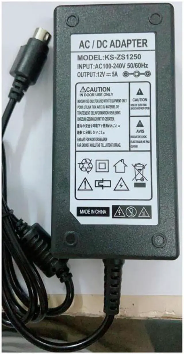 Alt view image 2 of 2 - 4-Pin 12V 5A AC Adapter Charger Power Compatible for Sanyo CLT2054 LCD TV Monitor