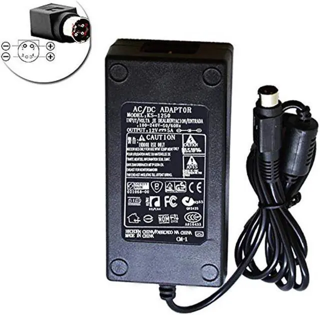 Main image of 4-Pin 12V 5A AC Adapter Charger Power Compatible for Sanyo CLT2054 LCD TV Monitor
