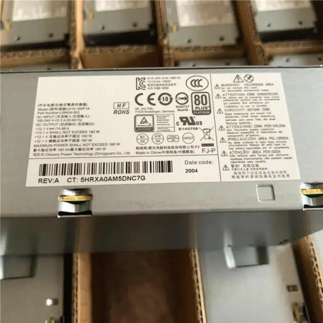 Alt view image 4 of 4 - Switching Power Supply For HP 80plus Platinum ProDesk 280G3 600G3 400G5 SFF 4Pin 180W For D18-180P1A L08404-002