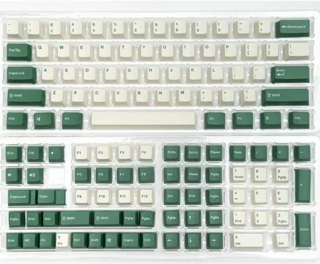 Main image of OEM Keycaps 126 Keys Cheese green OEM Profile PBT Keycaps English Keycaps For Mechanical Keyboard Keycaps For MX Switches