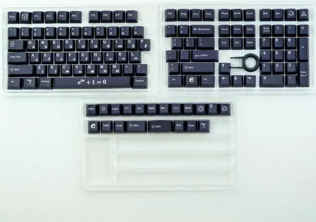 Main image of 129 Keys Oula Minimalist black Keycaps Dye Sublimation Cherry Profile Keycap For MX switch Mechanical Keyboard Cherry Keycaps