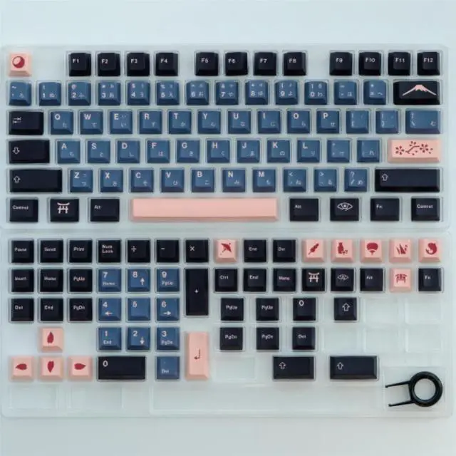 Main image of 129 Keys GMK NightSakura Keycaps  Cherry Profile PBT Dye Sublimation Japanese Keycaps Mechanical Keyboard Keycap For MX Switch
