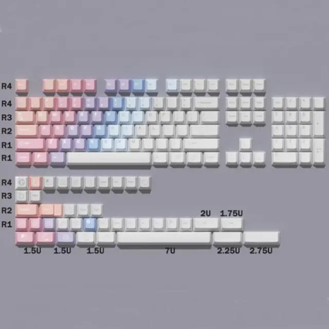 Main image of 144 Keys Dreams Gradient Cherry Profile Keycaps PBT Dye Sublimation Mechanical Keyboard Keycap For MX Switch CMMK GK61 NT75