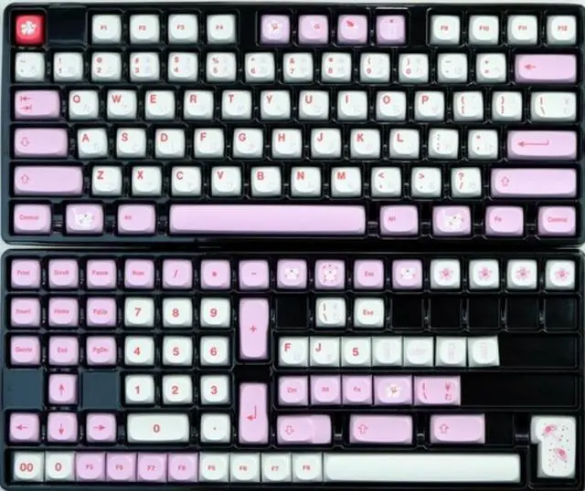 Main image of MA Keycaps 141 Keys Clone GMK Hazakura Keycaps PBT Dye Sublimation Mechanical Keyboard Keycap MA Profile For MX Switch