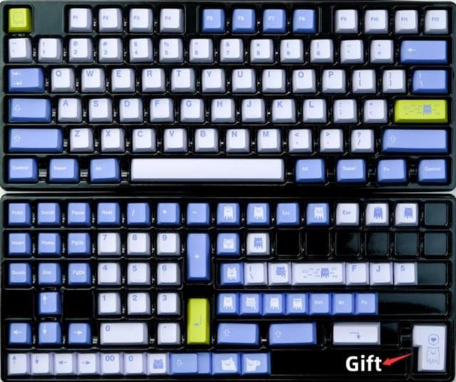 Main image of 156 Keys GMK Purple-ish Keycaps PBT Dye Sublimation Mechanical Keyboard Keycap Cherry Profile For MX Switches Cherry Keycaps