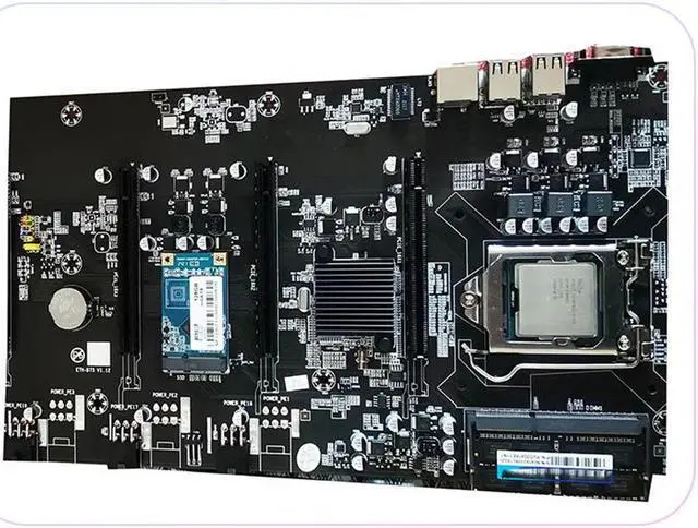 Alt view image 5 of 7 - Acaigel Mining Rig Frame 8 GPU Miner Case w/ 4 Fans and 4GB DDR3 Mining Motherboard