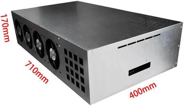 Alt view image 3 of 7 - Acaigel Mining Rig Frame 8 GPU Miner Case w/ 4 Fans and 4GB DDR3 Mining Motherboard