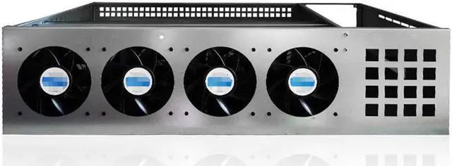 Alt view image 7 of 7 - Acaigel Mining Rig Frame 8 GPU Miner Case w/ 4 Fans and 4GB DDR3 Mining Motherboard