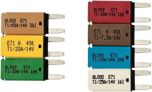 Main image of Yassdwbn 7pcs 5-30A Circuit Breaker Blade Fuse Automatic Resetting