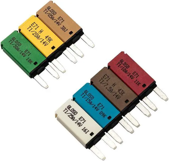 Alt view image 3 of 5 - Yassdwbn 7pcs 5-30A Circuit Breaker Blade Fuse Automatic Resetting