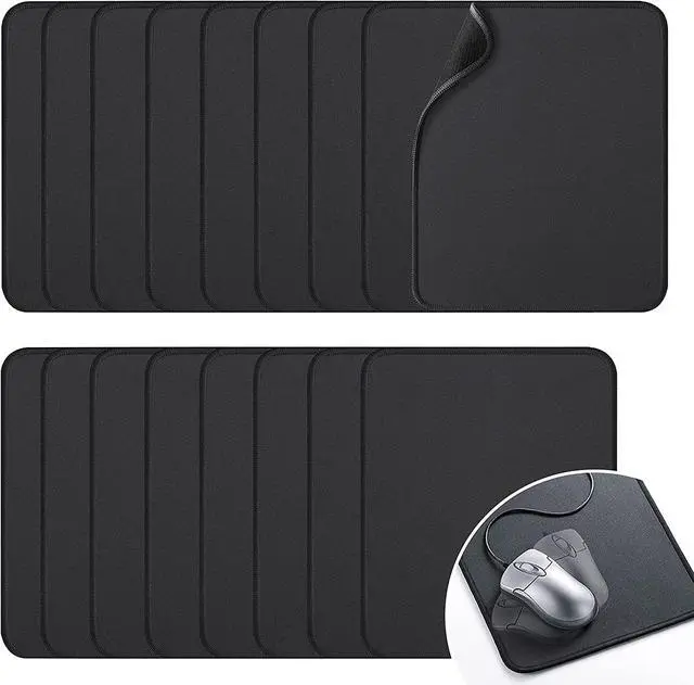 Main image of Zhithink 17 Pcs Computer Mouse Pad, Non-Slip Rubber Base and Textured Stitched Edge Mousepads,Mouse Pad Pack for Office and Home,10.2x8.2 Inches,3 mm Thickness