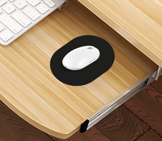 Alt view image 4 of 6 - Small Mouse pad Portable Waterproof Non-Slip Rubber Bottom Suitable for Wireless Mouse Laptop Keyboard Tray for Both Men and Women Office Travel Black 5.5x7.5in