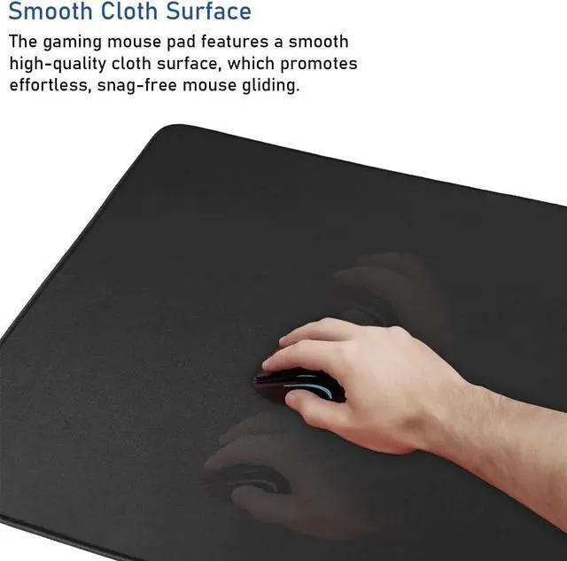 Alt view image 3 of 7 - QcK Gaming Mouse Pad - XXL Thick Cloth - Sized to Cover Desks