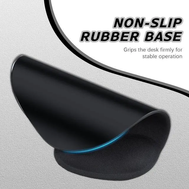 Alt view image 6 of 7 - 6 Pieces Mouse Pad with Wrist Rest Gel Black Comfortable Computer Mouse Wrist Pad Gel for Laptop Gaming Desk Office