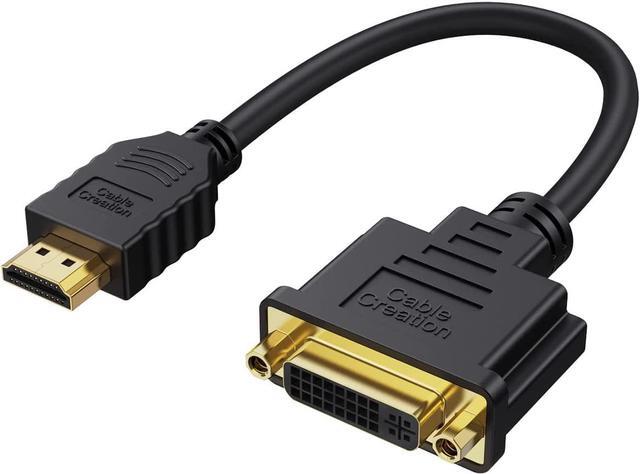 Main image of HDMI to DVI Short Cable 0.5ft Bi-Directional DVI-I (24+5) Female to HDMI Male Adapter 1080P DVI to HDMI Converter Compatible with Xbox PC TV TV Box PS5 Blue-ray Switch