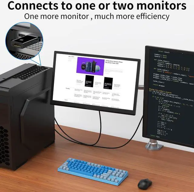 Alt view image 5 of 6 - 4K DisplayPort to HDMI Adapter 2-Pack 24K Gold Plated Uni-Directional Display Port DP to HDMI Passive Adapter Compatible for HP HDTV AMD NVIDIA  GPU Projector PC Desktop