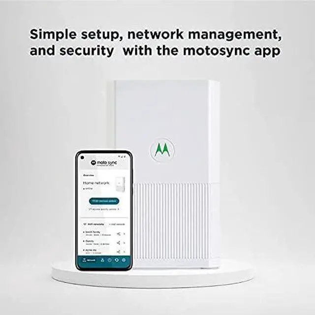 Alt view image 3 of 4 - Motorola MH7023 | WiFi Mesh System (3-Pack) | Replaces Router + Extender | Easy Setup, Network Protection, Parental Controls | AC2200 WiFi Speed | up to 5000 sq ft