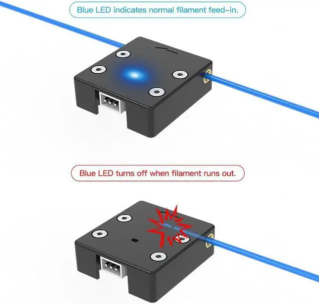 Alt view image 3 of 6 - Official Creality Ender 3 V2 Filament Runout Sensor, Smart Filament Break Detection Detector for Ender 3, Ender 3 Pro, Ender3 MaxEnder 5 Plus with 32 Bit V4.2.2/V4.2.7 Motherboard