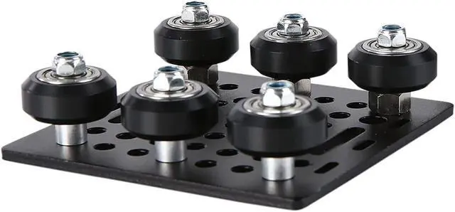 Alt view image 3 of 6 - 1-Pack Assembled 2040 V Gantry Plate Kit with 6pcs V Solid POM Wheels Only Compatible with 2040 4040 Series V Slot Aluminum Extrusion Profiles Linear Rail 3D Printer CNC Machine