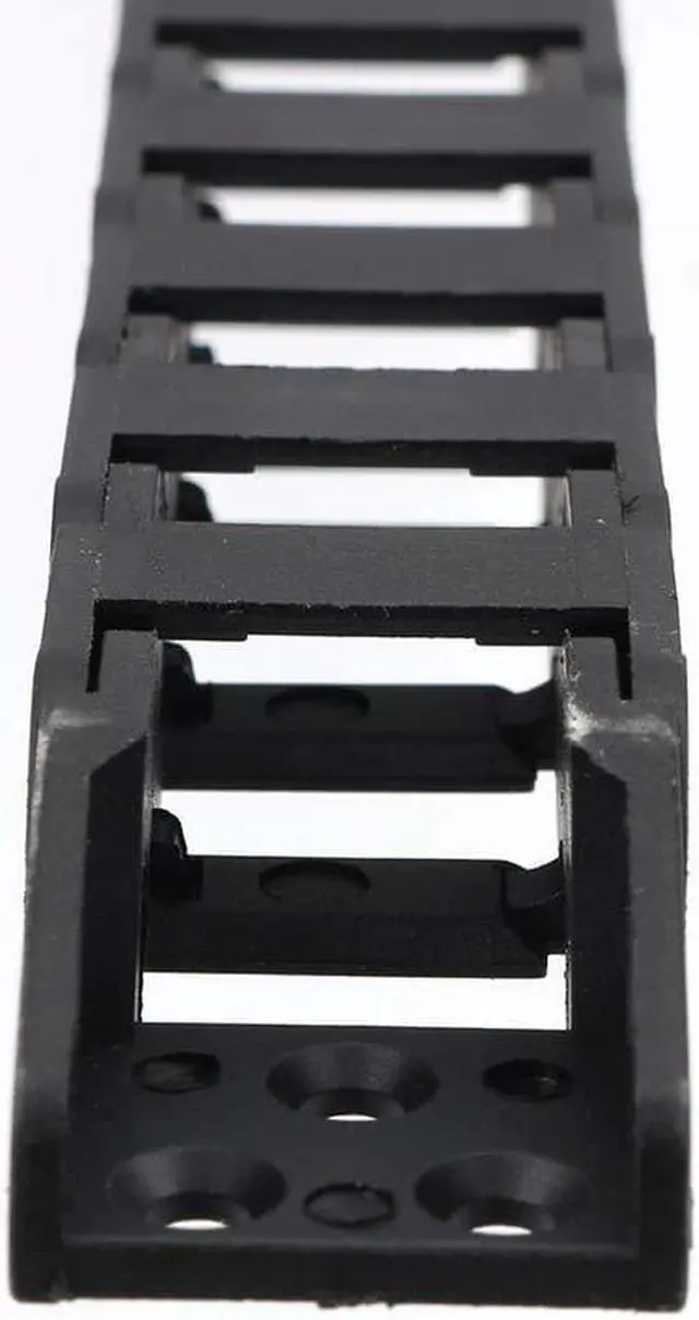Alt view image 7 of 7 - FYSETC Drag Chain Cable Carrier 10x15mm - 39.3 inch R18 Black Plastic Flat Cable Chain: Small Radius Wire Chain Open Type with Extra 1 Pair End Connectors for CNC Router Mill 3D Printer DIY Part
