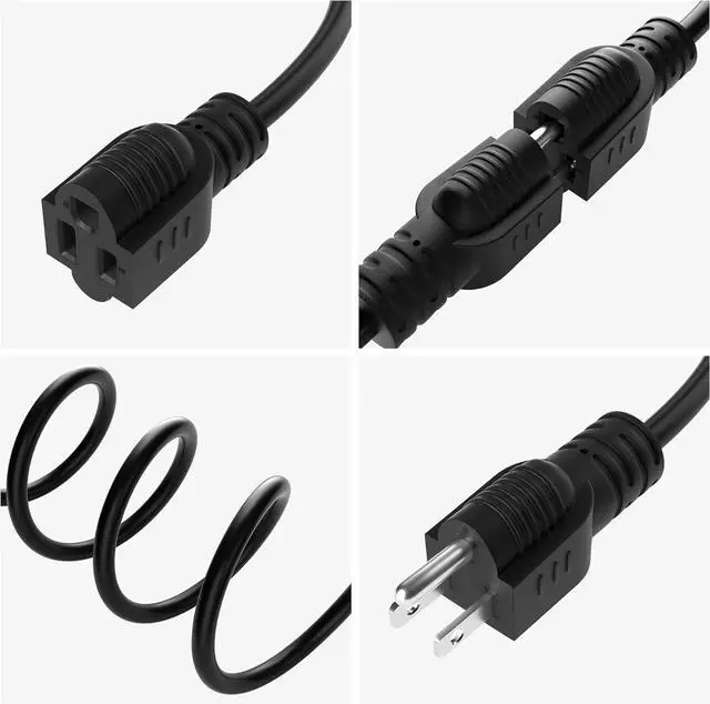 Alt view image 2 of 7 - Extension Cord 35 FT, 3 Prong Extension Power Cord, 16/3 Gauge Flexible Cold, 13A 1625W 16AWG, 3 Prong Electric Cord, ETL, Black Cable with 25 Cable Ties